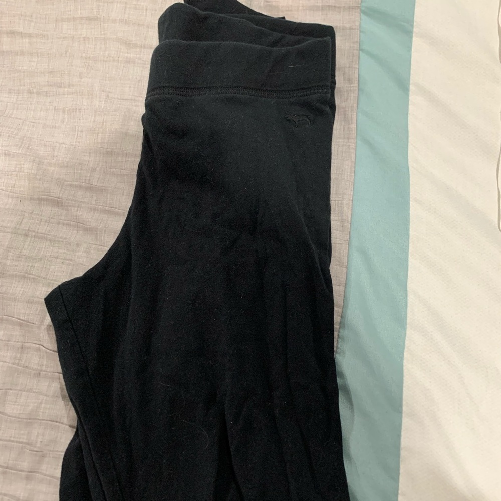 2 pairs of Pink Victoria Secret black leggings
